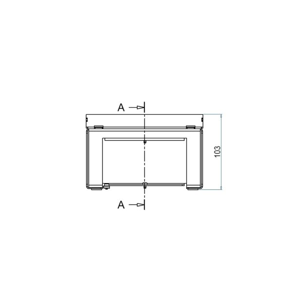 Produktbild UBD 160 159  -  Unterflur-Bodendose UBD 160 inkl. Blinddeckel mit Kante, geschlossen, und 15mm Vertiefung